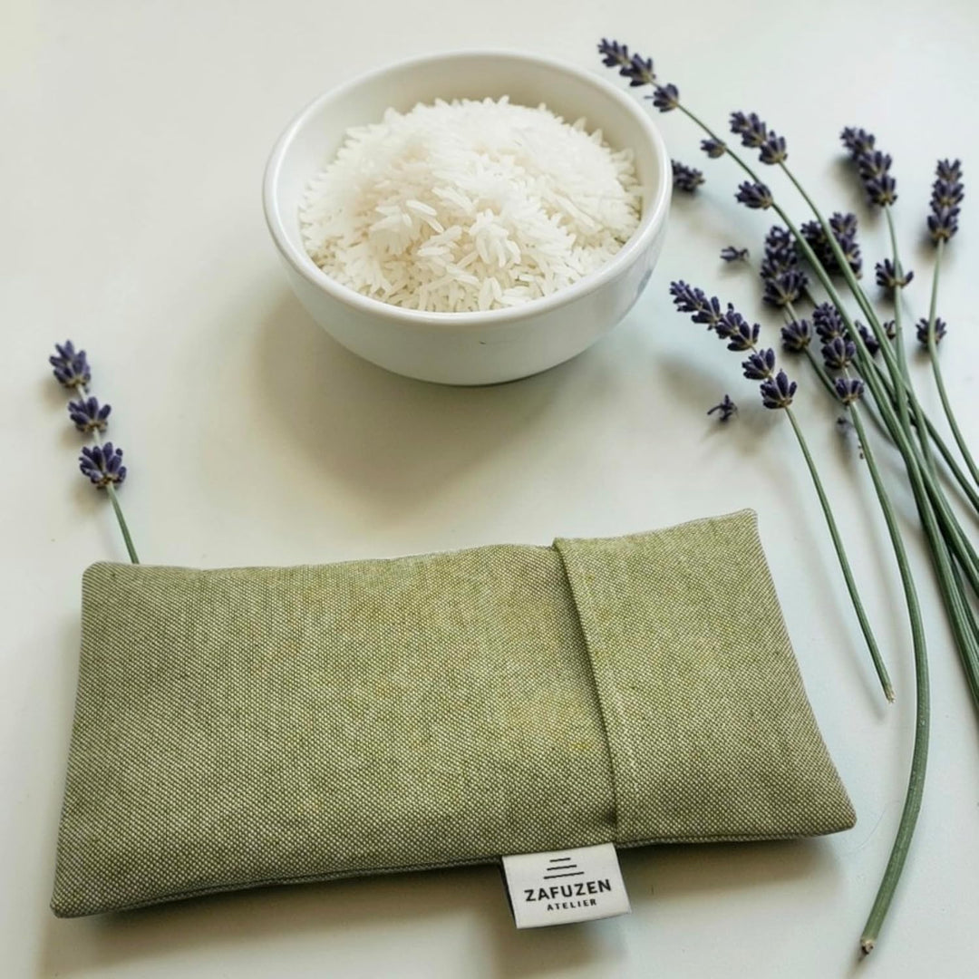 Augenkissen mit Abnehmbarem Bezug 6er Set – Naturbaumwolle und Lavendel – Professionelle Nutzung Yog