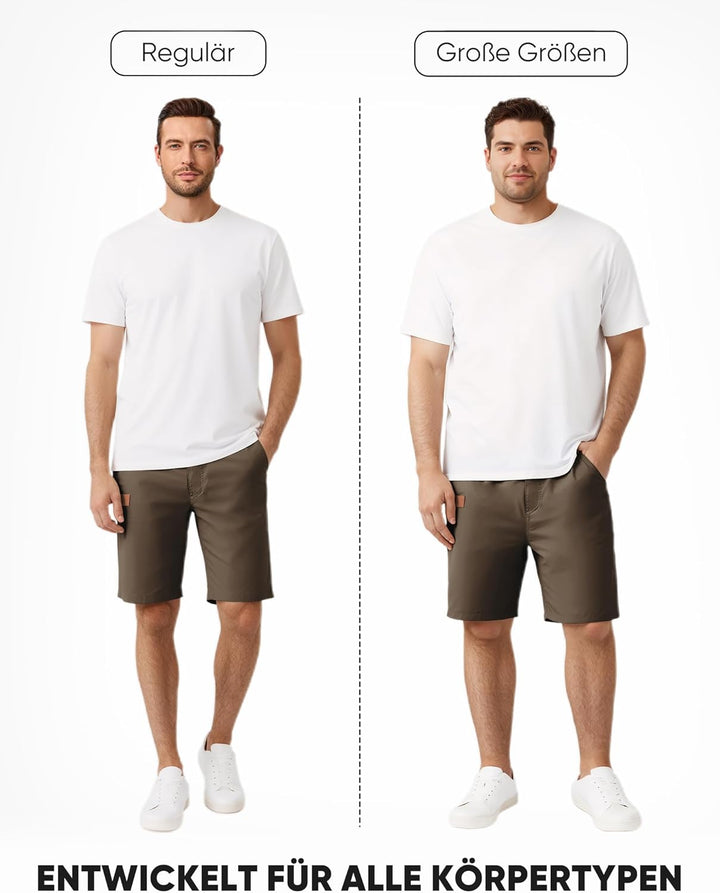 JMIERR Kurze Hosen Herren Shorts Herren Sommer Chino Baumwolle Elastische Taille mit Taschen S G Bra