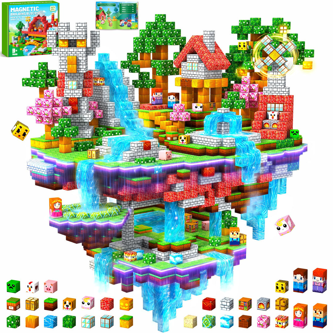 Subtail 507 Teile Magnetische Bausteine - Magnetbausteine Magnetspielzeug Magneten Kinder Magnetisch