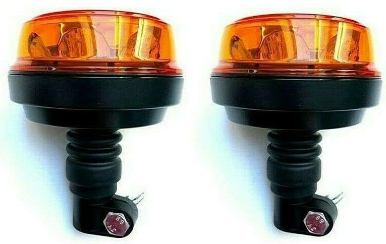 MelTruck® 2x LED Rundumleuchte 4 Blitzmuster Warnleuchte 12V 24V E9 für LKW PKW Traktor