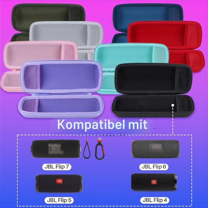 Lebakort Hart Reise Schutz Hülle Etui Tasche für JBL Flip 7, 6, 5, 4 Box Wasserdichter Portabler Lau