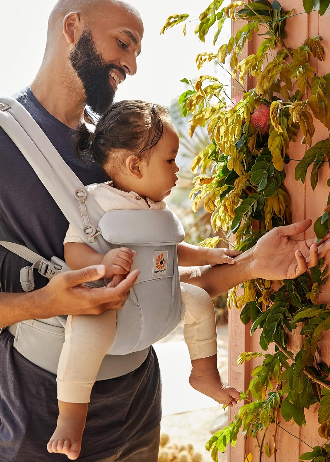 Ergobaby Omni Dream Babytrage für Neugeborene ab Geburt bis 20,4kg, 4 Positionen SoftTouch Cotton Er