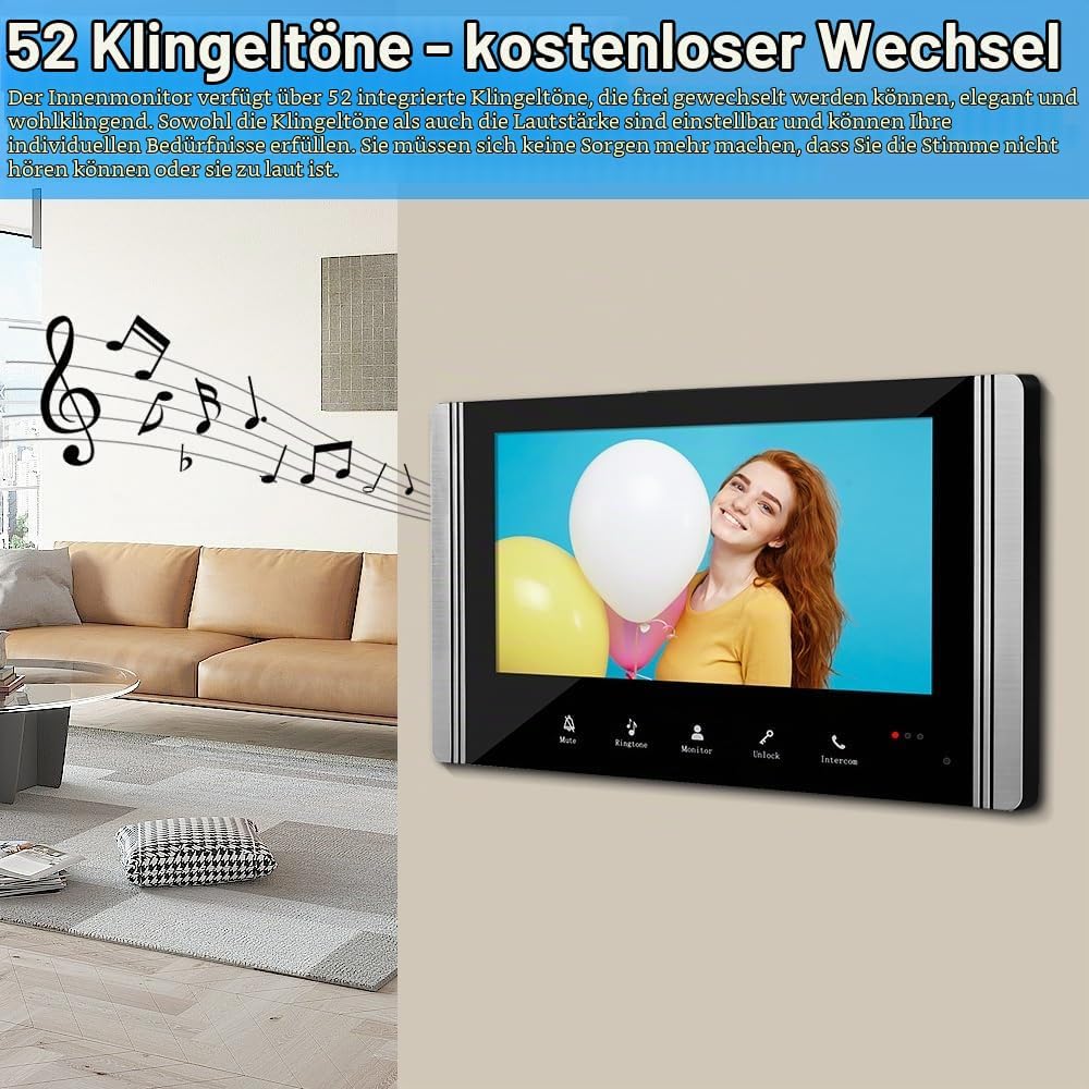 OBO HANDS Verdrahtete Video-Gegensprechanlage 7 Zoll Video-Türklingel Tür System Kits Unterstützung