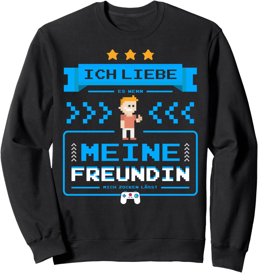 Ich Liebe Meine Freundin Zocken Partnerschaft Gamer Geschenk Sweatshirt