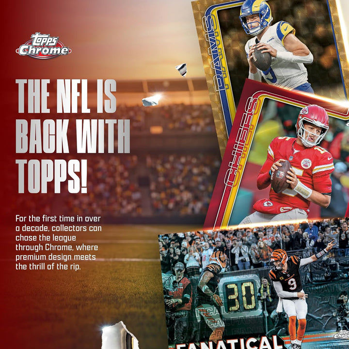 2025 Topps Chrome Football – werkseitig versiegelt – Value Box