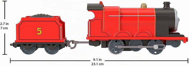 Thomas &amp; Friends, batteriebetriebene Spielzeuglok, Klassische, batteriebetriebene James-Lok und Frac