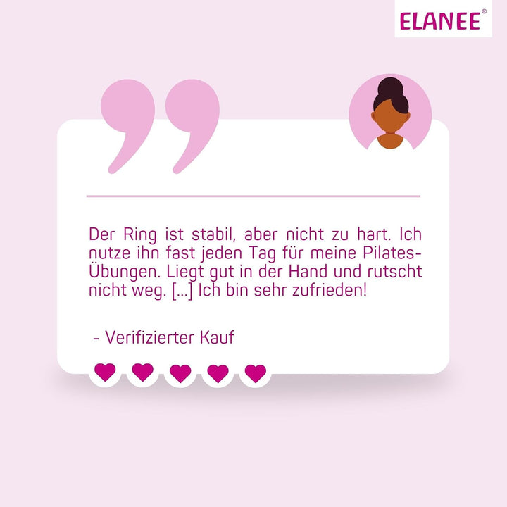 ELANEE Pilates-Ring mit rutschfesten Griffen zur Kräftigung der Beckenboden-, Bauch-, und Rückenmusk