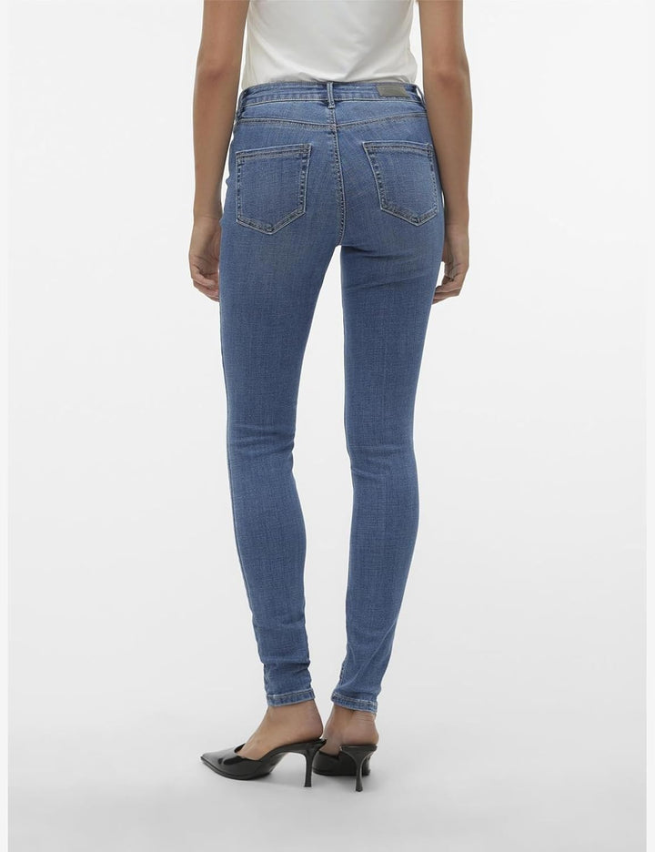Vero Moda Damen Jeans 10300173 XS / 30L Medium Blue Denim, XS / 30L Medium Blue Denim