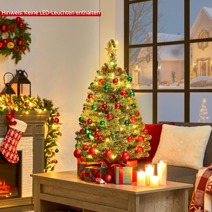 Yaheetech 90cm künstlicher Weihnachtsbaum, Mini Weihnachtsbaum, Weihnachtsdeko, Christbaum, schwer e