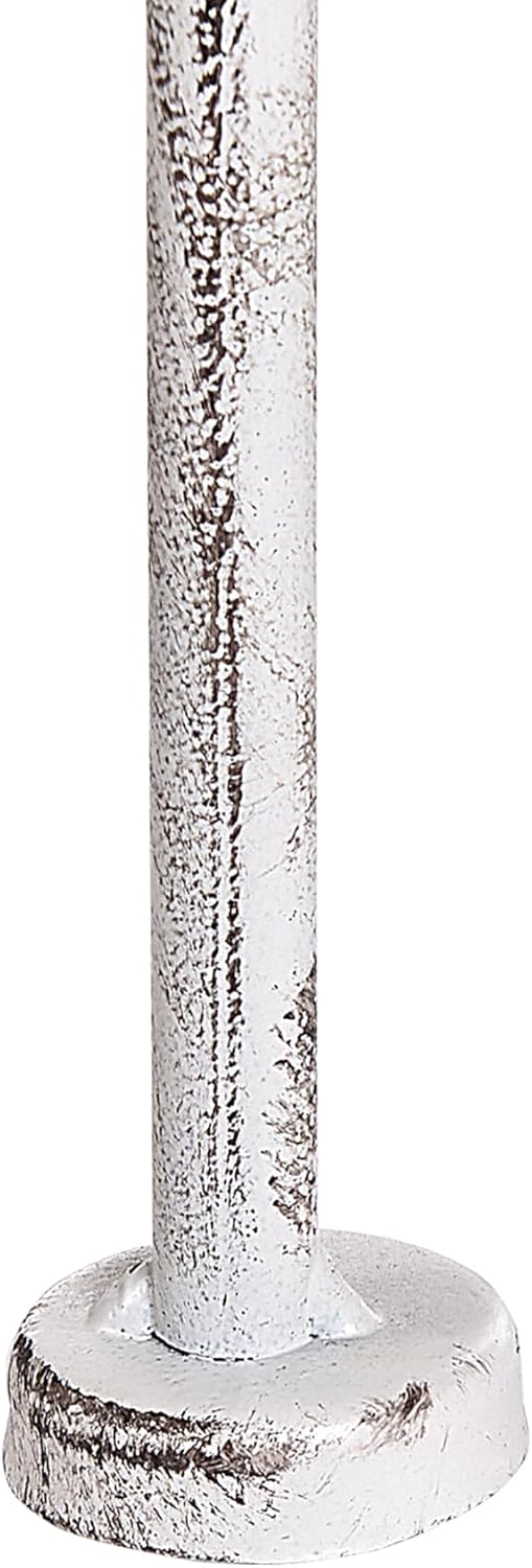 Vielseitiges Gartenregal mit Verzierungen aus Metall mit 4 Ablageflächen weiss Padua