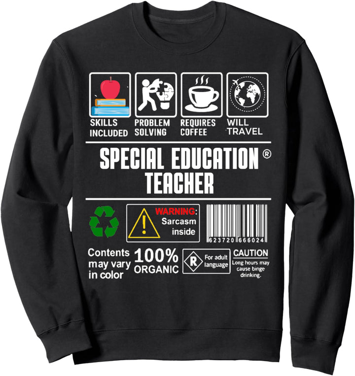 Special Education Lehrer Verpackung Handling Kaffee Reisen Sweatshirt