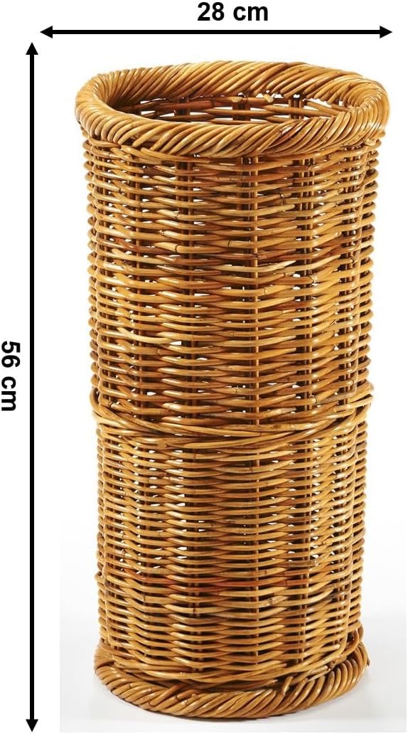 Kobolo Regenschirmständer Schirmständer aus Rattan - lacak - in Handarbeit geflochten