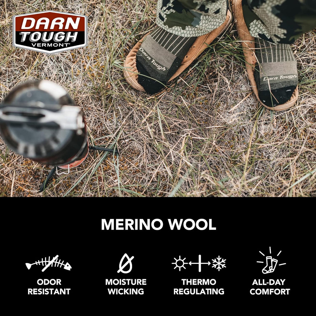 Darn Tough Vermont Merino Wolle Bergsteigen Extra Kissen Socke 46 Grün, 46 Grün