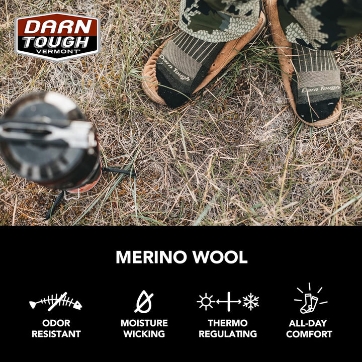 Darn Tough Vermont Merino Wolle Bergsteigen Extra Kissen Socke 46 Grün, 46 Grün