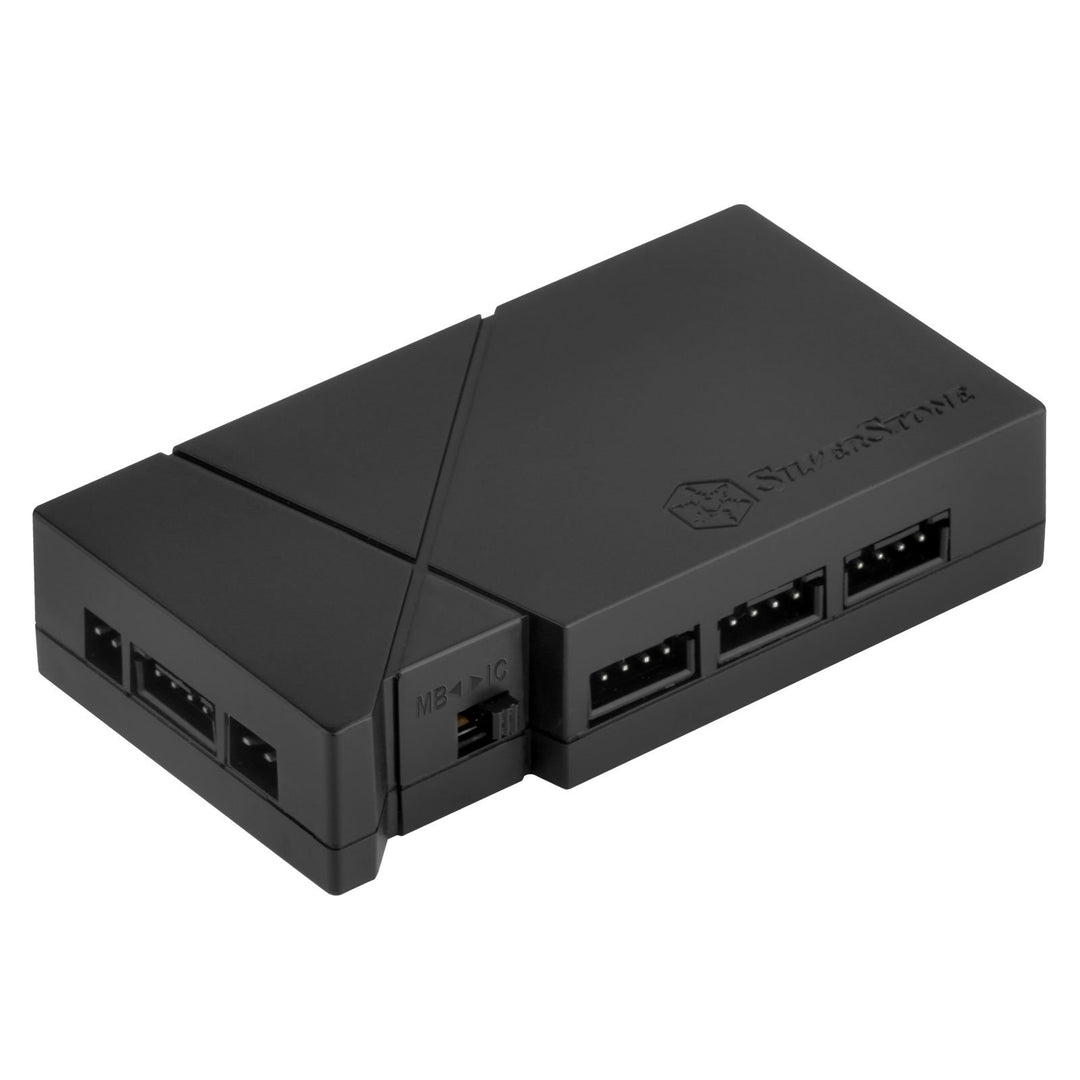 SilverStone SST-LSB01 - RGB LED Steuerbox mit 8 RGB-LED-Anschlüssen, inklusive 2x 5050 RGB LED Strei