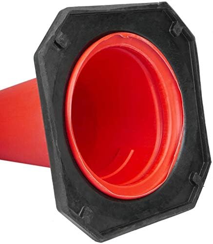 CONO BASE CAUCHO C/BANDA REFLECT. 50 CM