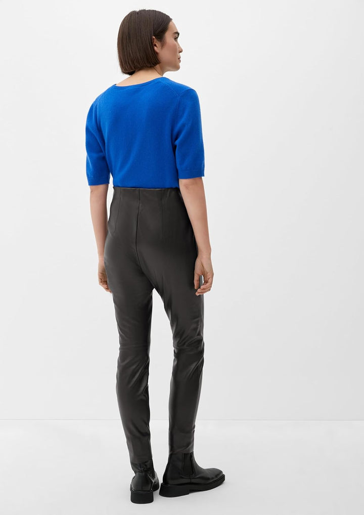 s.Oliver BLACK LABEL Damen Skinny: Leggings aus Lederimitat 36 Schwarz 9999, 36 Schwarz 9999
