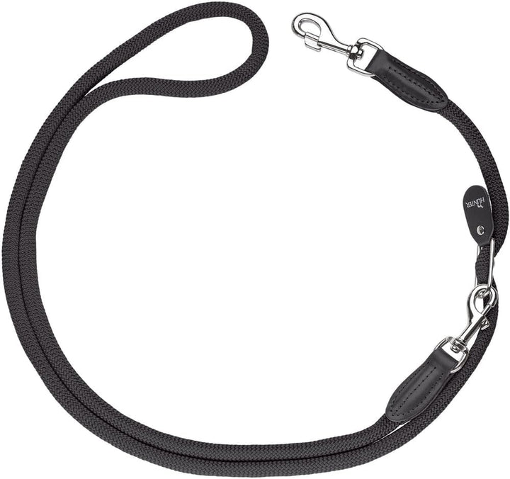 HUNTER FREESTYLE Vario-Leine für Hunde, robust, wetterfest, 1,0 x 260 cm, schwarz schwarz 1,0 x 260