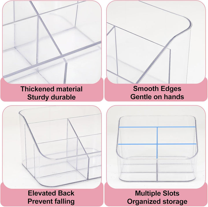 DASITON Make Up Organizer mit 5 Fächern, Pinselhalter Kosmetik Aufbewahrung Makeup Pinsel Organizer