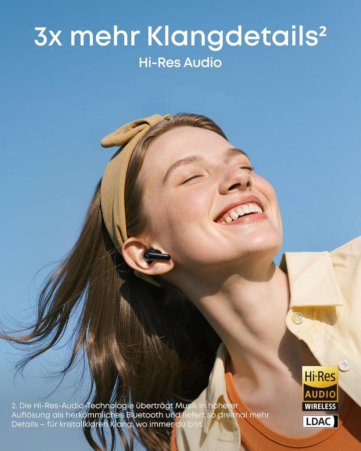 soundcore P31i by Anker, adaptives Noise Cancelling in Echtzeit, Hi-Res Sound, kabellose Bluetooth-K
