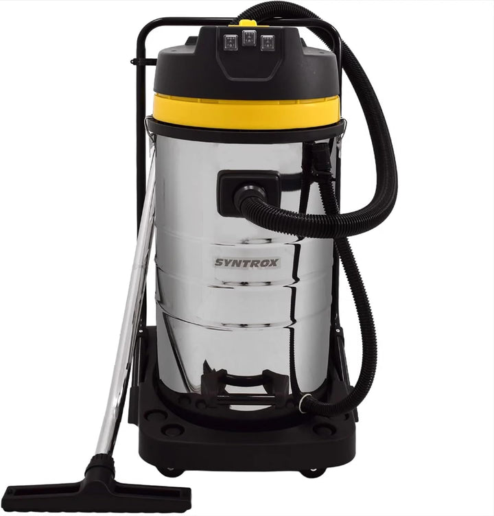 Syntrox Germany Industriesauger Samaka XL Edelstahl, 3 Saugturbinen, Grossraumsauger, Leistungsstark