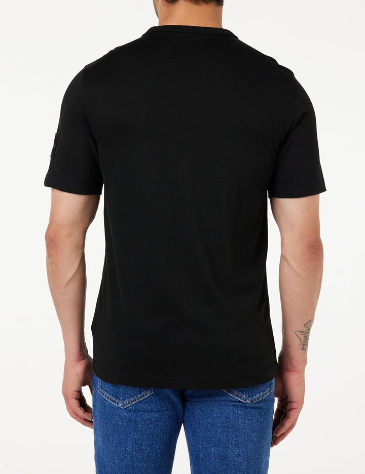 Calvin Klein Herren T-Shirt Kurzarm Badge Regular Tee Rundhalsausschnitt XXS Black (Ck Black), XXS B