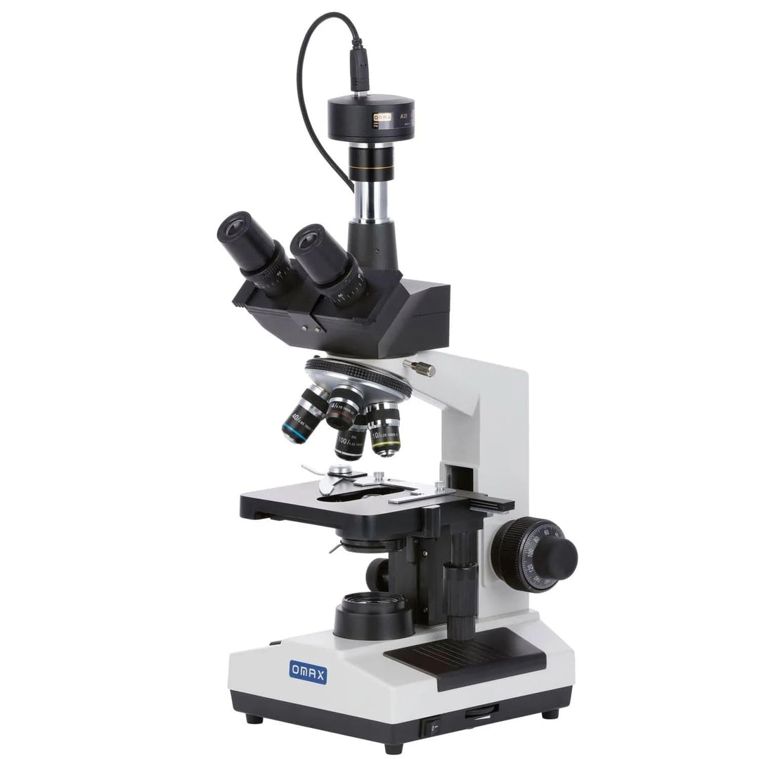 AmScope M837ZL-C100U OMAX 40X-2500X Digitales Trinokular-Verbund-LED-Mikroskop in voller Grösse mit