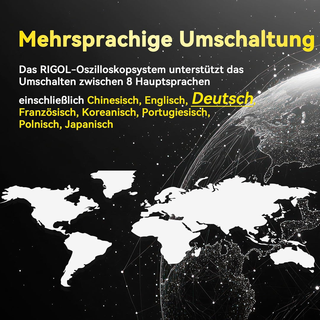 RIGOL DS1102Z-E Digitaloszilloskop, 2 Kanäle, 100MHz, 1Gsa/s, 24Mpts, 30000wfms/s, freie Trigger und