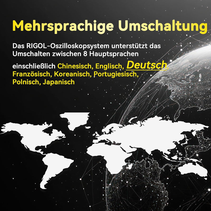 RIGOL DS1102Z-E Digitaloszilloskop, 2 Kanäle, 100MHz, 1Gsa/s, 24Mpts, 30000wfms/s, freie Trigger und