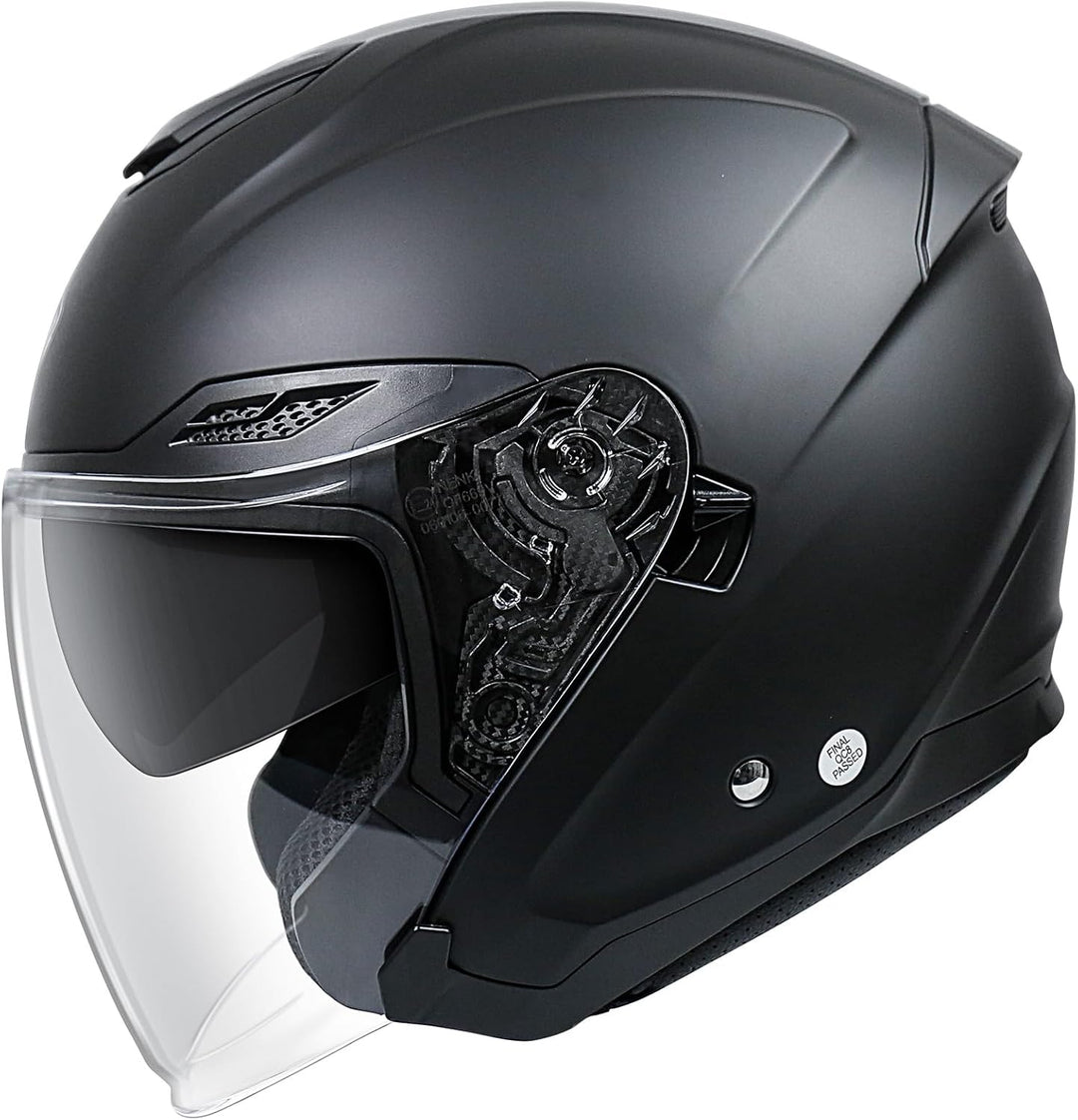 NENKI Jethelme Halbhelme Rollerhelm Sturzhelm Chopper Helm,Motorradhelm ECE 22.06 mit Doppelvisier S