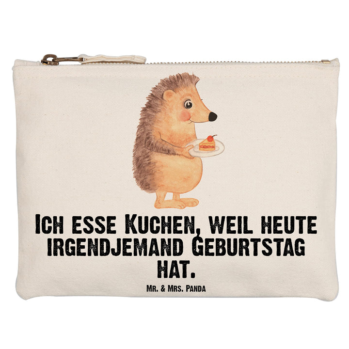 Mr. & Mrs. Panda Kosmetiktasche Igel Kuchenstück Grösse XL Grosse - Geschenk, Stoffbeutel, Federtasc