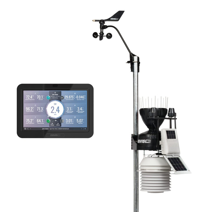 Davis Instruments Kabelloser Vantage Pro2 Plus mit 24-Stunden-Ventilator-Saugstrahlungsschutz und We