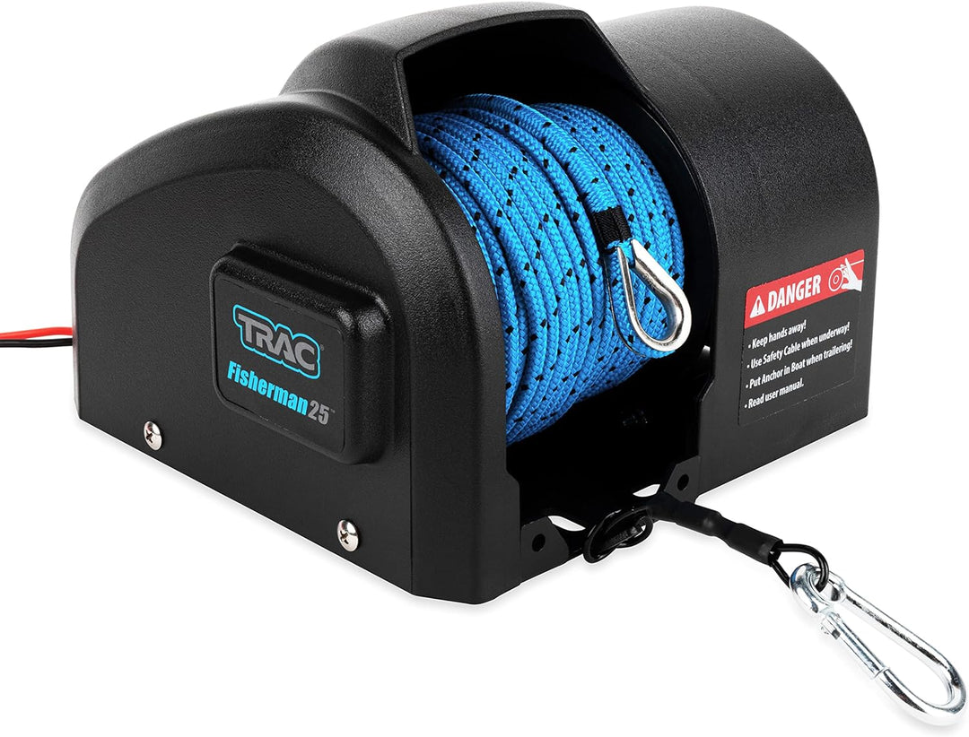 Trac Outdoors Fisherman 25-G3 Elektrische Ankerwinde – Anker bis zu 11,3 kg – Inklusive 30,5 m vorge