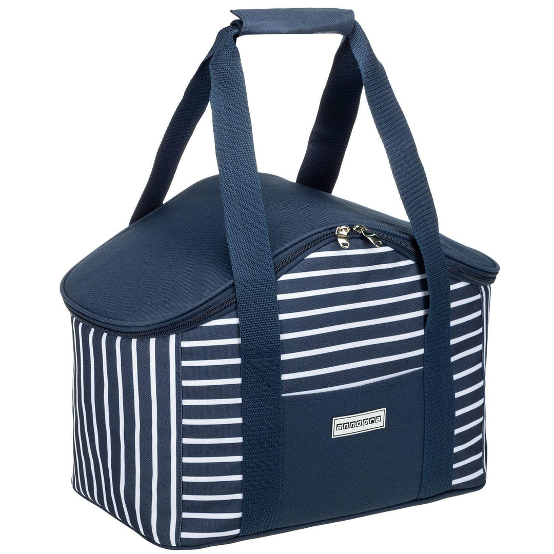 anndora Kühltasche 20 Liter - Farbwahl blau weiss navy, blau weiss navy