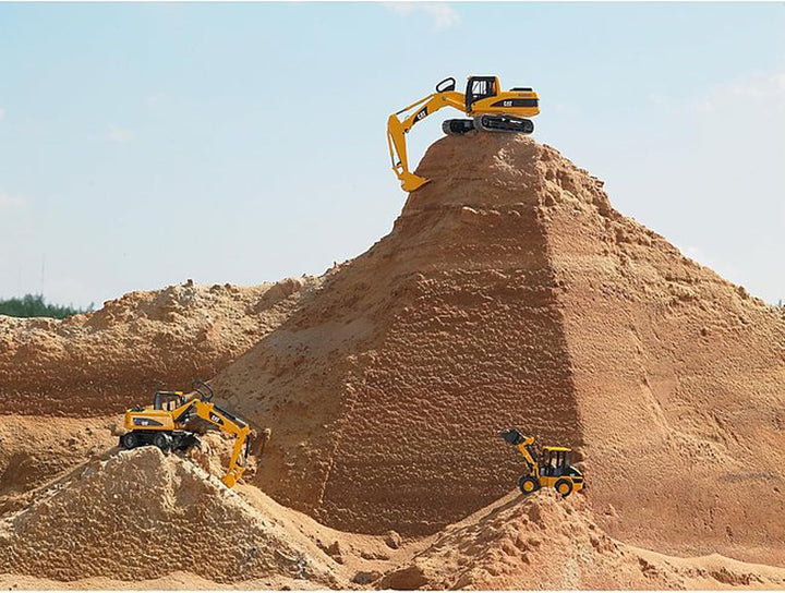 bruder 02445 - Cat Mobilbagger - 1:16 Baustelle Baufahrzeug Löffelbagger Arbeiter bworld Baumaschine