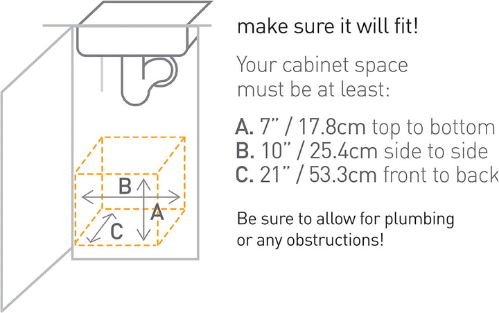 simplehuman, 22,8cm, herausziehbarer Schrank-Organisator , strapazierfähiger Stahlrahmen B 22,8 cm x