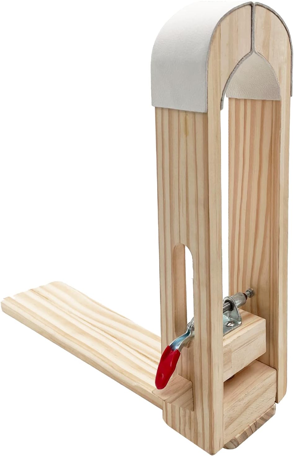 LYFJXX Leder Nähen Pony, DIY Leder Nähen Klemme mit PU Leder, Holz Pony Pferd Klemme Holz mit PU, Ho