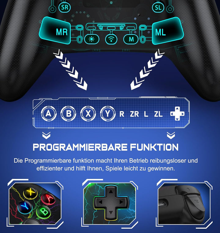 HELLCOOL Switch Controller - Kabellos Controller für Switch/Lite/OLED Konsole - Switch Controller mi