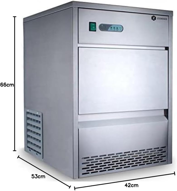 ZORRO - Eiswürfelbereiter ZEB 25 ECO - Gastro 25kg/24h- Eiswürfelmaschine mit