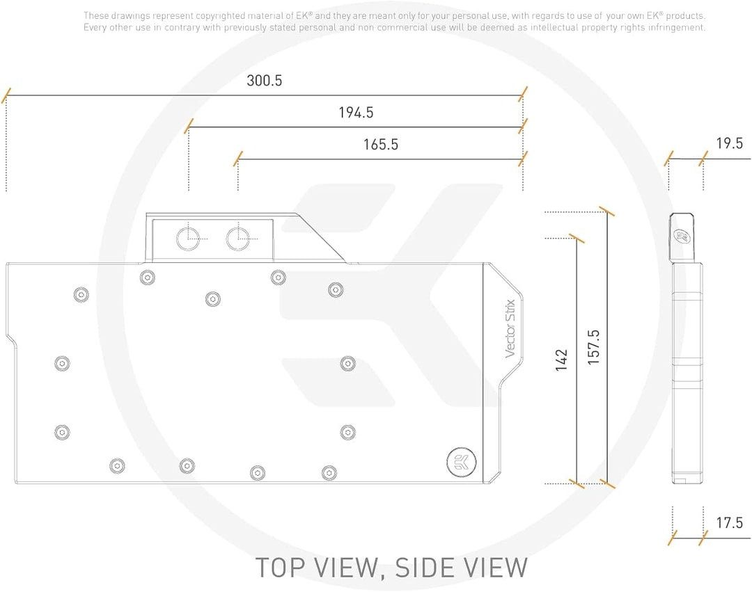 EKWB EK-Quantum Vector Strix RX 6800/6900 D-RGB GPU Water Block - Nickel + Plexi