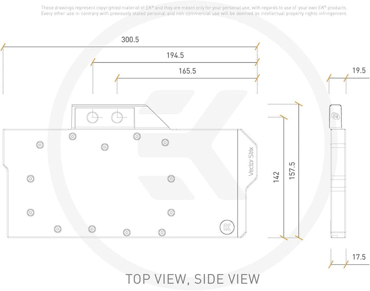 EKWB EK-Quantum Vector Strix RX 6800/6900 D-RGB GPU Water Block - Nickel + Plexi