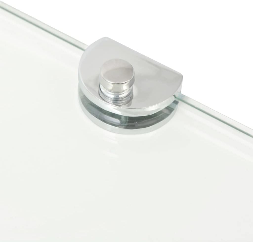 FIRBNUS Eckregal Badregal 2 STK. 45x45x0,8 cm Glasregalboden Regalboden Glas Bad Regal Glas Schweben