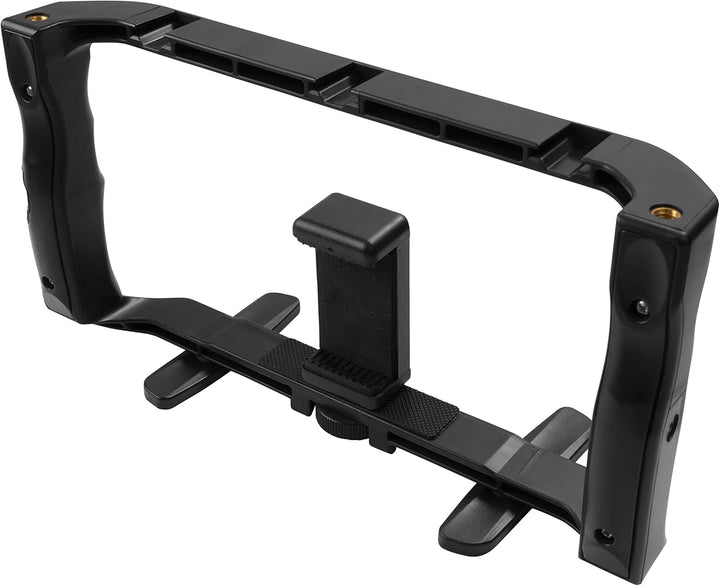 GadgetMonster Smartphone Vlogging Kit für YouTube Videos, bestehend aus Handy Stativ, Richtmikrofon