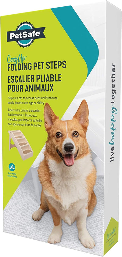 PetSafe CozyUp Klappbare Haustiertreppe, Mit Rutschfesten Stufen, Für Haustiere bis zu 68 kg, 51 cm