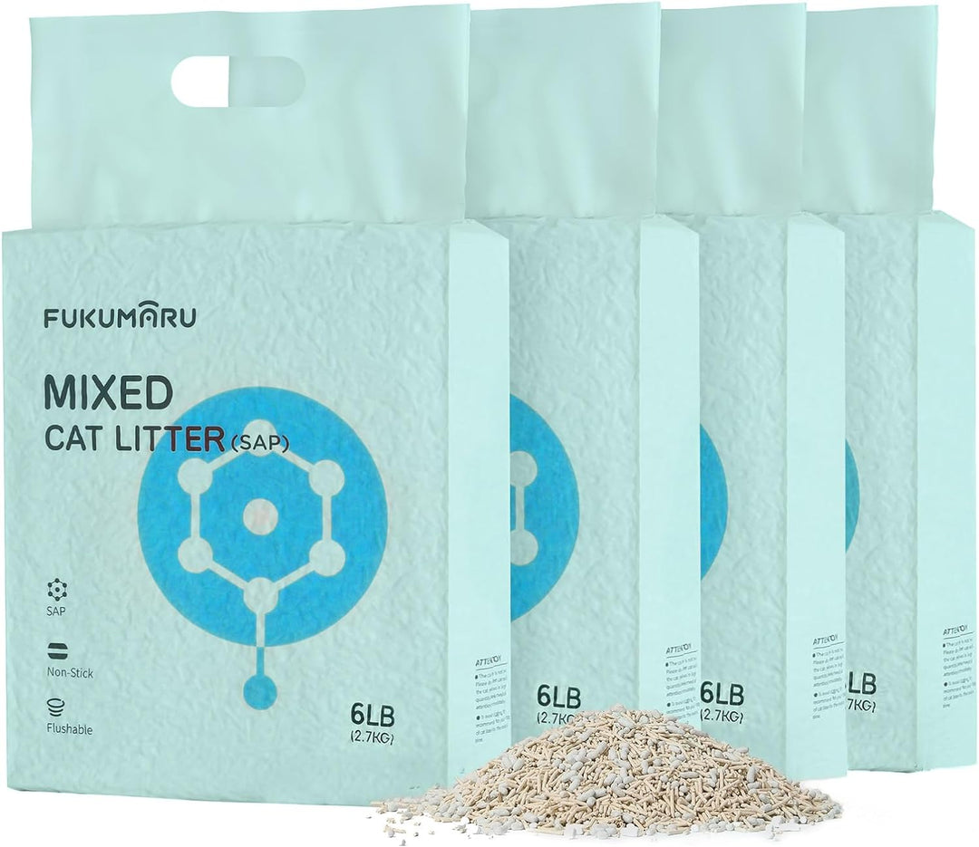 FUKUMARU Tofu Katzenstreu 10.8kg, schnell klumpendes Katzenstreu mit super saugfähigem Material, sof