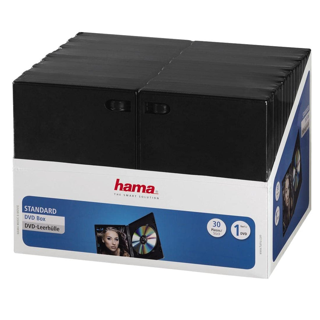 Hama DVD-Hüllen (auch passend für CDs und Blu-rays, mit Folie zum Einstecken des Covers) 30er-Pack,