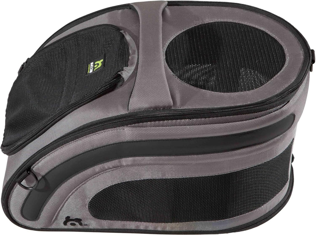Maelson Snuggle Kennel anthrazit 48 cm + Treatee Mag Pouch - Transportbox und Leckerli-Tasche für Hu