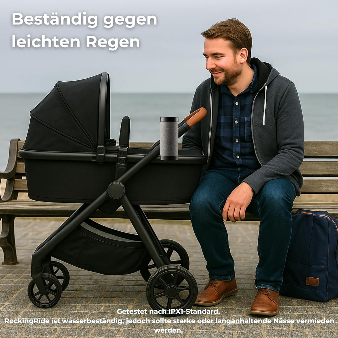 Kinderwagen Schaukler Elektrisch mit Licht – Automatischer Baby Rocker mit 3 Schaukelstufen, Leiser