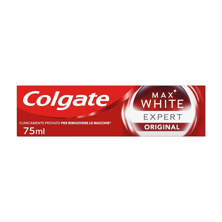 Colgate Max White Expert White Original 12 Packungen mit 75 ml Die weisssten Zähne in 5 Tagen* I San