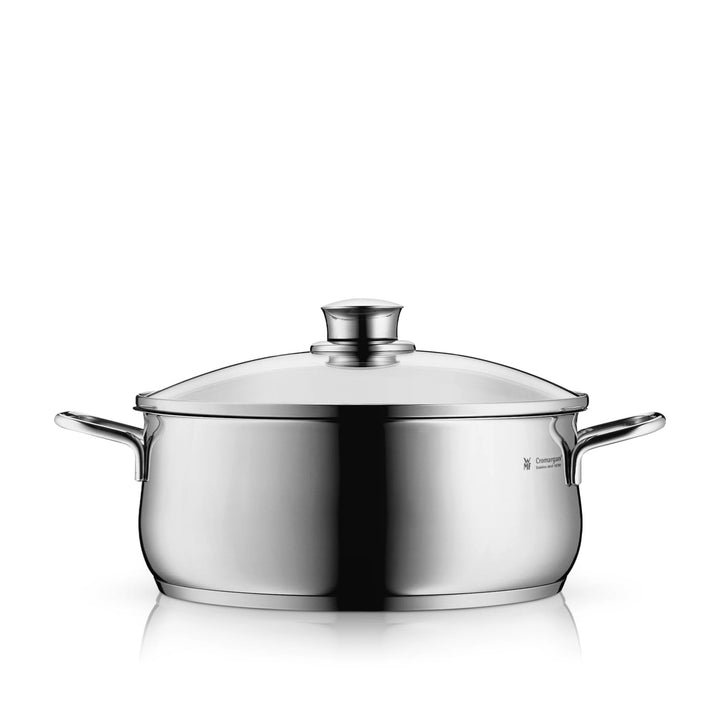 WMF Diadem Plus Kochtopf gross 24cm, Glasdeckel, Bratentopf Induktion 4,5l, Cromargan Edelstahl poli